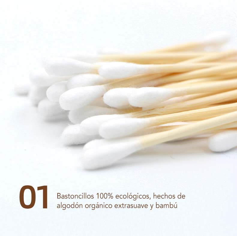 Bastoncillos biodegradables de bambú