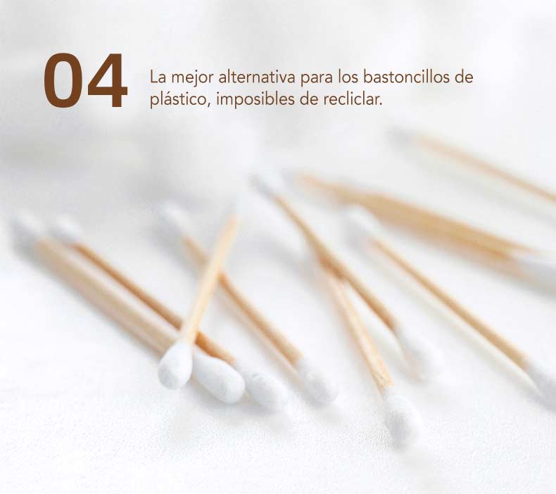 Bastoncillos biodegradables de bambú